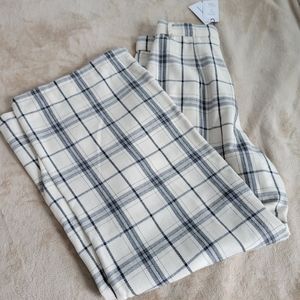 Wide Leg Plaid Pants